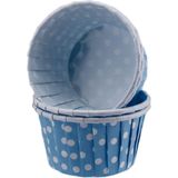 Tahtakale Toptancısı Cupcake Kalıbı Minik Boy 38*30 mm (100 Adet) Puantiyeli Mavi