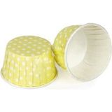 Tahtakale Toptancısı Cupcake Kalıbı Minik Boy 38*30 mm (100 Adet) Puantiyeli Sarı