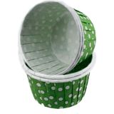 Tahtakale Toptancısı Cupcake Kalıbı Minik Boy 38*30 mm (50 Adet) Puantiyeli Yeşil