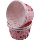 Tahtakale Toptancısı Cupcake Kalıbı Orta Boy 50*39 mm Desenli (50 Adet) Pembe Mutfak Desenli
