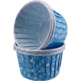 Tahtakale Toptancısı Cupcake Kalıbı Orta Boy 50*39 mm Kar Desenli (100 Adet) Mavi