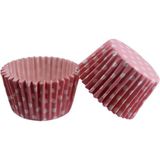 Tahtakale Toptancısı Kek Kalıbı Pet Kapsül 52X45 mm Kağıt Cupcake Kağıdı (100 Adet) Puantiyeli Pembe