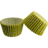 Tahtakale Toptancısı Kek Kalıbı Pet Kapsül 52X45 mm Kağıt Cupcake Kağıdı (100 Adet) Puantiyeli Sarı