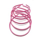 Tahtakaledeyim-6 Adet Plastik Saç Tacı 8 Mm Pembe Renk