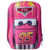 TahTicMer Anaokulu Okul Çocuk Sırt Çantası Kız çocuk F95 Araba Model Çizgi Film Karakter 5D Boyutlu 4 5 6 Yaş 26x20x8 Pembe