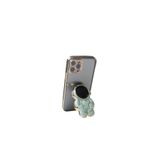TahTicMer Apple iphone 12 Pro Max Uyumlu Kılıf Astronot Gizli Standlı Silikon Lazer Arkası şeffaf Tpu Yeşil