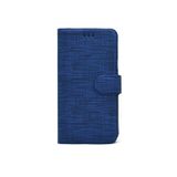 TahTicMer Apple Iphone 14 Kılıf Kumaş Kredi Kartı Para Bölmeli Standlı Exclusive Spor Cüzdan, Mavi