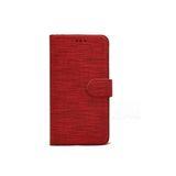 TahTicMer Apple Iphone 14 Plus Kılıf Kumaş Kredi Kartı Para Bölmeli Standlı Exclusive Spor Cüzdan, Kırmızı
