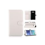 TahTicMer Apple Iphone 5c Kılıf Cüzdan Kredi Kartı Bölmeli Standlı Kartlıklı Deluxe Kapak, Beyaz