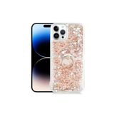 TahTicMer Apple Iphone 6 Kılıf Simli Pullu Sulu Yüzüklü Standlı Silikon Milce Kapak Lüks Tpu, Gold