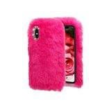 TahTicMer Apple Iphone 7 Plus Kılıf Peluş Tüylü Taşlı Silikon Tpu Kapak