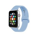 TahTicMer Apple Watch 38 Mm Kordon Spor Kayışı Yumuşak Silikon Mavi Açık