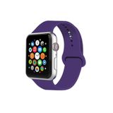 TahTicMer Apple Watch 38 Mm Kordon Spor Kayışı Yumuşak Silikon Mor