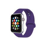 TahTicMer Apple Watch 44 Mm Kordon Spor Kayışı Yumuşak Silikon Mor