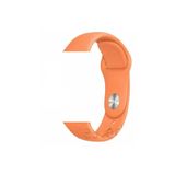TahTicMer Apple Watch 44 Mm Kordon Spor Kayışı Yumuşak Silikon Turuncu Açık