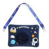 TahTicMer Astronot Kılıf Silikon Standlı Darbe Korumalı Eğlenceli çocuk Kılıf Lacivert Apple ipad Mini 2 A1489 A1490 A1491 ile Uyumlu ürün