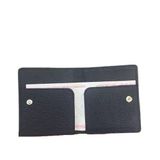 TahTicMer Diga Çıtçıtlı Kartlık Gerçek Deri 8 Kartlık Bölmeli Kartvizit Para Bölmeli Kadın Erkek Cüzdan 10x8.5x1.5 cm Lacivert