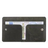 TahTicMer Diga Çıtçıtlı Kartlık Gerçek Deri 8 Kartlık Bölmeli Kartvizit Para Bölmeli Kadın Erkek Cüzdan 10x8.5x1.5 cm Yeşil