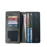 TahTicMer Diga Tüm Telefonlar ile Uyumlu Mıknatıslı Cüzdan Hakiki Deri Kadın Erkek Telefon Bölmeli 10 Kartlık Para Bölmeli 18x10x2 cm (Yeşil)