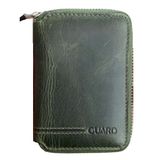 TahTicMer Guard Cüzdan Mini Fermuarlı Cüzdan Unisex Mini Boy 11 Kart Bölmeli 8x11.5 Cm 8 Renk (Yeşil)