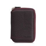 TahTicMer Guard Cüzdan Mini Fermuarlı Cüzdan Unisex Mini Boy 11 Kart Bölmeli 8x11.5 Cm (Bordo)
