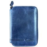 TahTicMer Guard Cüzdan Mini Fermuarlı Cüzdan Unisex Mini Boy 11 Kart Bölmeli 8x11.5 Cm (Parlak Lacivert)