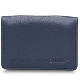 Tahticmer Hakiki Deri 10.5x7.5x2 cm Mini Mat Lacivert Guard Cüzdan Mini Mıknatıslı Kartlık