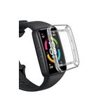 TahTicMer Huawei Honor Band 6 Kılıf 360 Full Round Soft Silicone Şeffaf