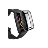 TahTicMer Huawei Honor Band 6 Uyumlu Kılıf 360 Full Round Soft Silicone Şeffaf