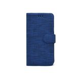 TahTicMer Huawei P Smart 2021 Uyumlu Kılıf Kumaş Kredi Kartı Para Bölmeli Standlı Exclusive Spor Cüzdan, Mavi