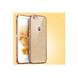 TahTicMer Huawei P10 Plus Vky-l09 Kılıf Simli Taşlı Luxury Silikon Tpu Altın