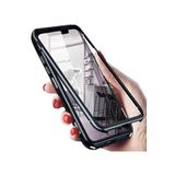 TahTicMer Huawei P30 Kılıf Manyetik Bumper Mıknatıslı Arka Camlı Siyah