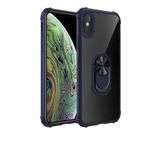 TahTicMer Huawei P30 Lite Mar-lx1a Kılıf Yüzüklü Standlı Mola Arkası Şeffaf Kapak Lacivert