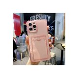 TahTicMer Iphone 11 Pro Max Uyumlu Kılıf Silikon Şeffaf Kredi Kartlık Bölmeli Dört Köşe Darbe Korumalı