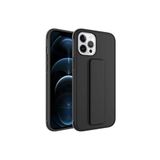 TahTicMer Iphone 11 Pro uyumlu Kılıf Standlı Elden Geçme Mıknatıslı Hand Strap Suni Derili Arka Koruma