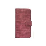TahTicMer Iphone 12 Mini Uyumlu Kılıf Kumaş Kredi Kartı Para Bölmeli Standlı Exclusive Spor Cüzdan, Pembe