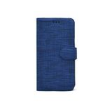 TahTicMer Iphone 12 Pro Uyumlu Kılıf Kumaş Kredi Kartı Para Bölmeli Standlı Exclusive Spor Cüzdan, Mavi