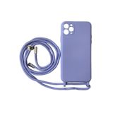 TahTicMer Iphone 13 Pro Max Uyumlu Kılıf Lansman Boyuna Asmalı Ipli Kamera Korumalı Kapak, Lila