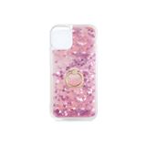 TahTicMer Iphone 5s Uyumlu Kılıf Simli Pullu Sulu Yüzüklü Standlı Silikon Milce Kapak Lüks Tpu