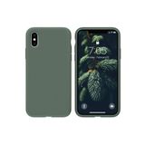 TahTicMer Iphone Xr Uyumlu Kılıf Lansman Silikon Mat Yüzey Içi Kadife Kapak Tpu, Haki