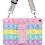 TahTicMer Kılıf Silikon Gökkuşağı Askılı Standlı Kalemli Oyuncak Luxury Apple ipad Mini ipad Mini 2 ipad Mini 3 ipad Mini 4 iPad Mini 5 7.9 inç ile Uyumlu ürün