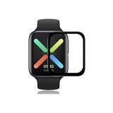 TahTicMer Oppo Watch 46 Mm Kırılmaz Ekran Koruyucu Komple Kapatan Cam Fullbody Siyah