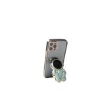 TahTicMer Samsung Galaxy A20 A205 Uyumlu Kılıf Astronot Gizli Standlı Silikon Lazer Arkası şeffaf Tpu Yeşil