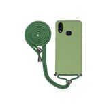 TahTicMer Samsung Galaxy A20s A207 Uyumlu Kılıf Boyuna Askılı Ipli Lansman Kapak, Yeşil