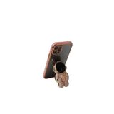 TahTicMer Samsung Galaxy A73 5G A736 Uyumlu Kılıf Astronot Gizli Standlı Silikon Lazer Arkası şeffaf Tpu Pembe