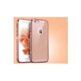 TahTicMer Samsung Galaxy A8 2018 A530 Kılıf Simli Taşlı Luxury Silikon Tpu Bakır
