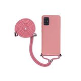TahTicMer Samsung Galaxy J4 Plus Uyumlu Kılıf Boyuna Askılı Ipli Lansman Kapak, Pembe