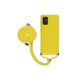 TahTicMer Samsung Galaxy J4 Plus Uyumlu Kılıf Boyuna Askılı Ipli Lansman Kapak, Sarı