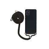 TahTicMer Samsung Galaxy J4 Plus Uyumlu Kılıf Boyuna Askılı Ipli Lansman Kapak, Siyah