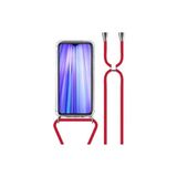 TahTicMer Samsung Galaxy J4 Plus Uyumlu Kılıf Ipli Boyundan Askılı Darbe Emici Antishock Kapak, Kırmızı